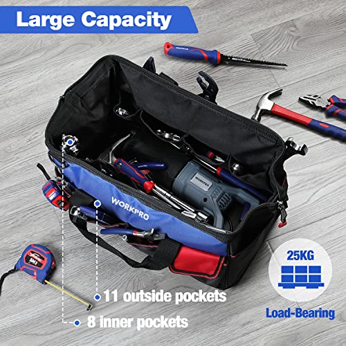 WORKPRO 18 Inch Tool Bag with Waterproof Molded Base Z683768