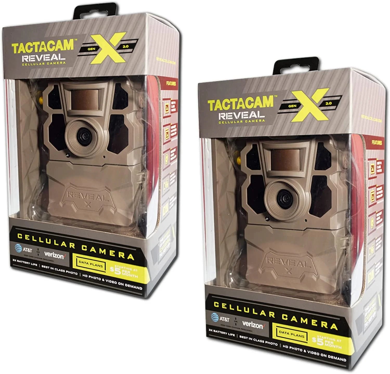 Tactacam Reveal X Gen 2.0 LTE Cellular Trail Camera 2 Pack A2472