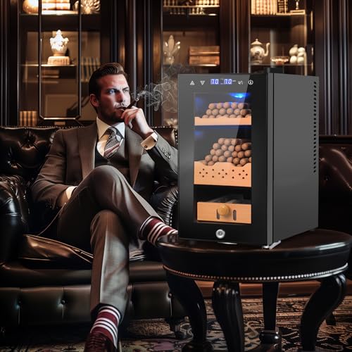 Electric Humidor Cabinet 35L with Digital LED Screen and Humidity Control C6096