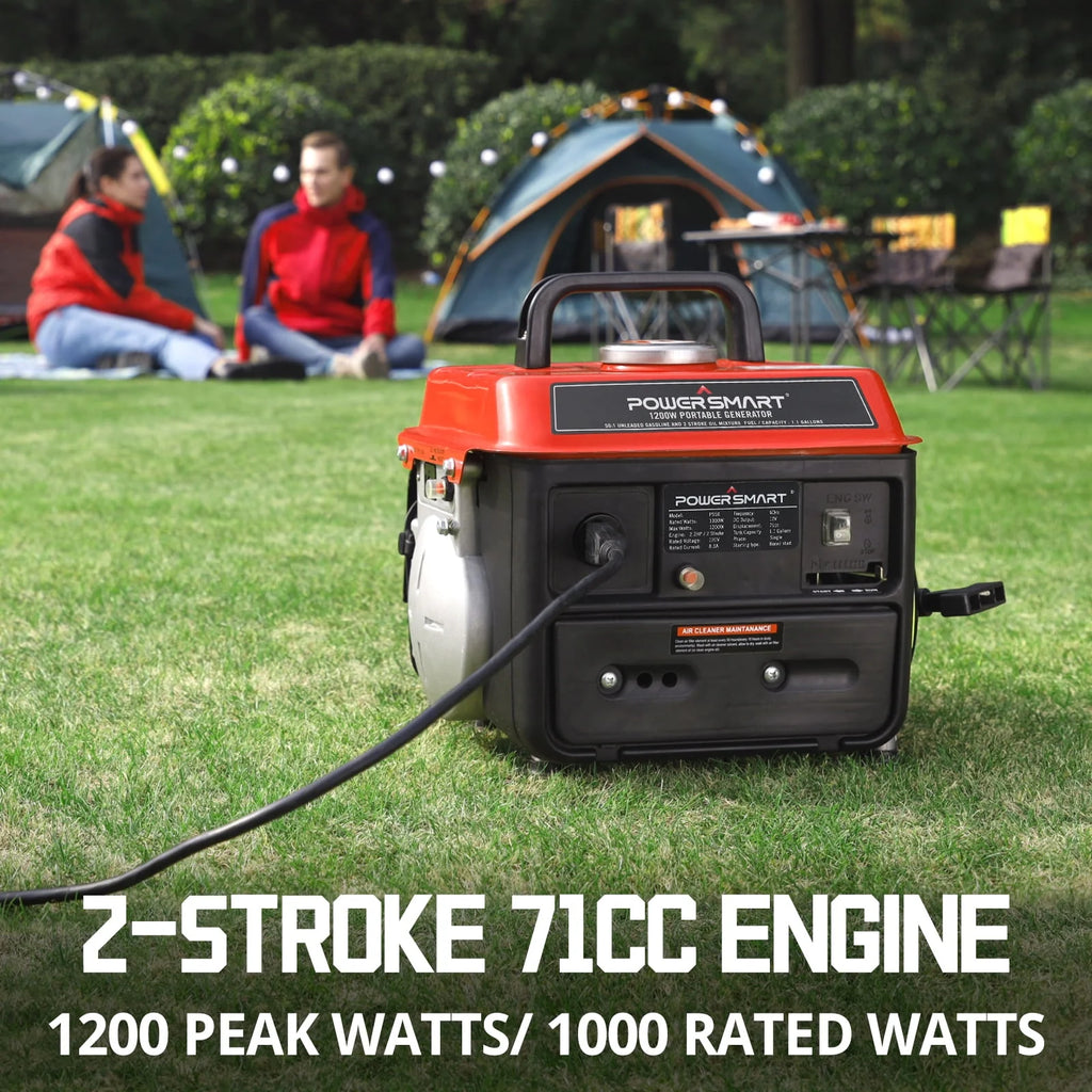 PowerSmart 1200W Portable Inverter Generator, Gas Powered W742