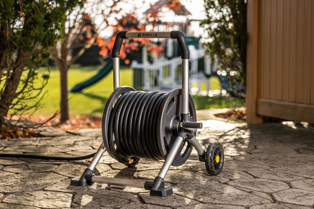 Gorilla 150 ft. Aluminum Zero-Rust Upright Hose Reel E14305