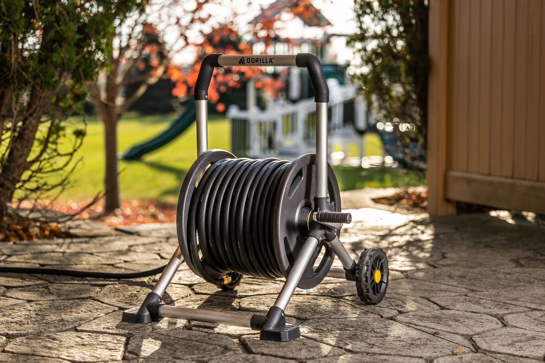 Gorilla 150 ft. Aluminum Zero-Rust Upright Hose Reel E14305