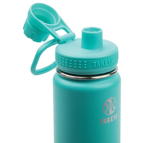 Takeya Actives Water Bottle with Spout Lid, 18 oz, Midnight Blue W579