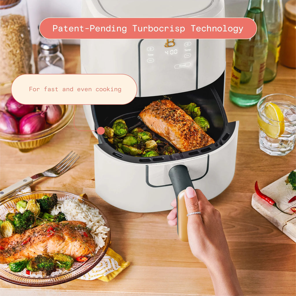 Beautiful 3 Qt Air Fryer with TurboCrisp Technology, White Icing by Drew Barrymore Q37808