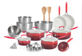 The Pioneer Woman 25 Piece Ceramic Nonstick Aluminum Easy Clean Cookware Set, Ombre Teal