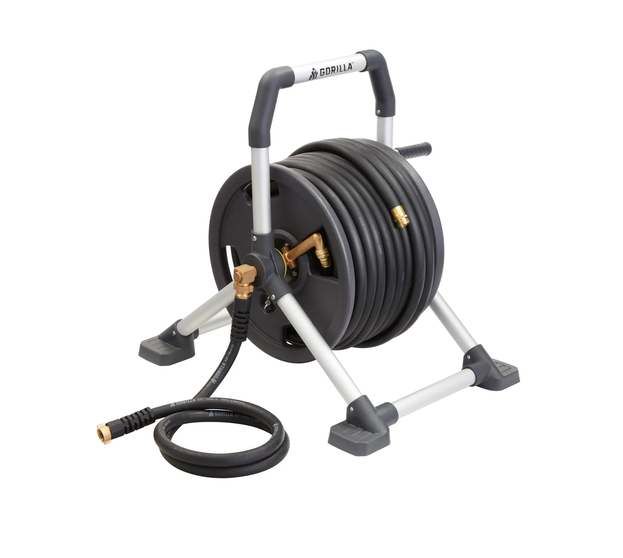 Gorilla 150 ft. Aluminum Zero-Rust Upright Hose Reel E14305