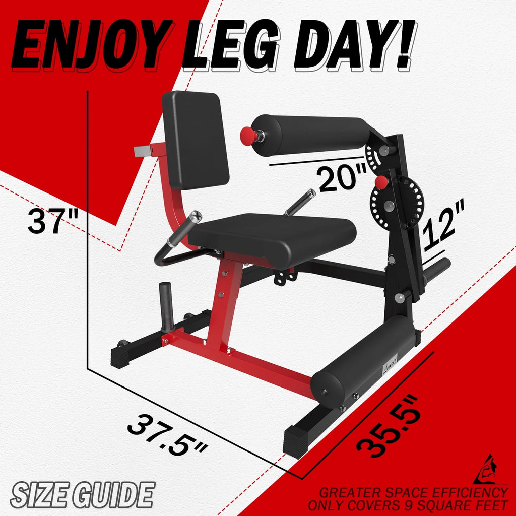 syedee Leg Extension and Curl Machine, Adjustable Home Gym Bench S5156
