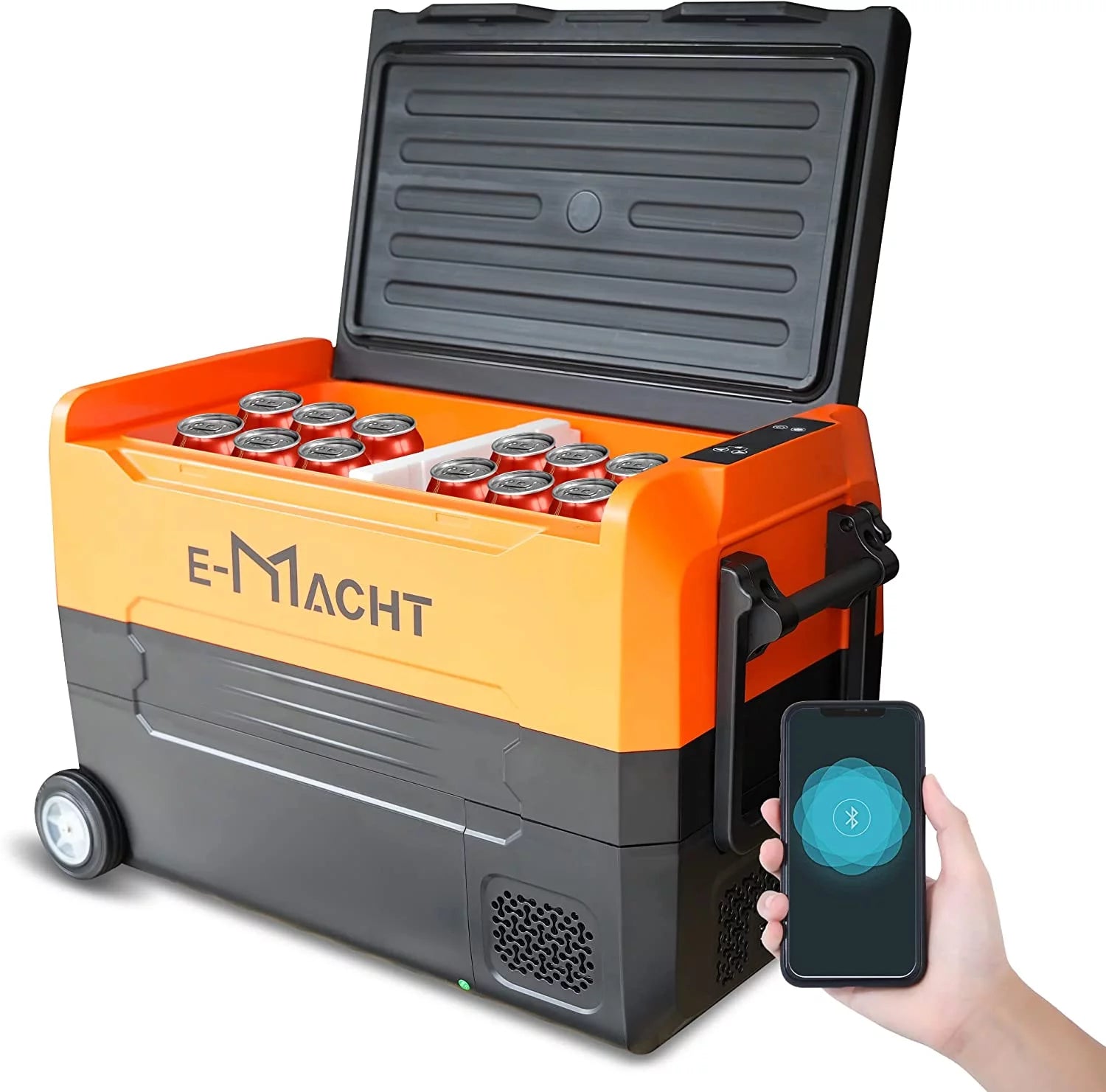 12Volt Portable Dual Zone Freezer Car Refrigerator ,31.7Quart WIFI APP Control RV Refrigerator,Electric Fridge Cooler with LED light,-4°F∽ 68°F,12/24V DC,For Camping,Outdoor,Travel