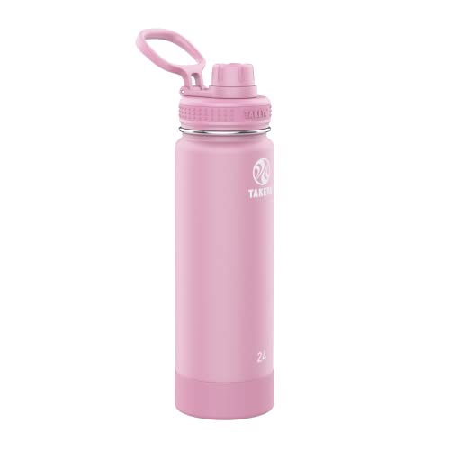 Takeya Actives Water Bottle with Spout Lid, 18 oz, Midnight Blue W579