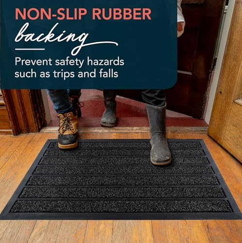 ubdyo Extra Durable Door Mat Non-Slip Outdoor Entrance 30" x 17" Bright Brown W5648