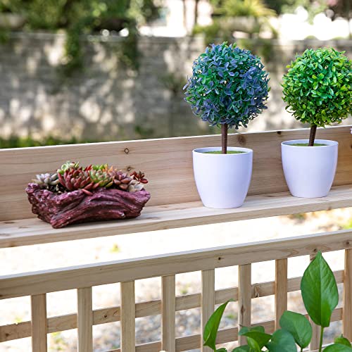 Outsunny Wooden Potting Bench Table with Sliding Tabletop and Storage Shelf M52235