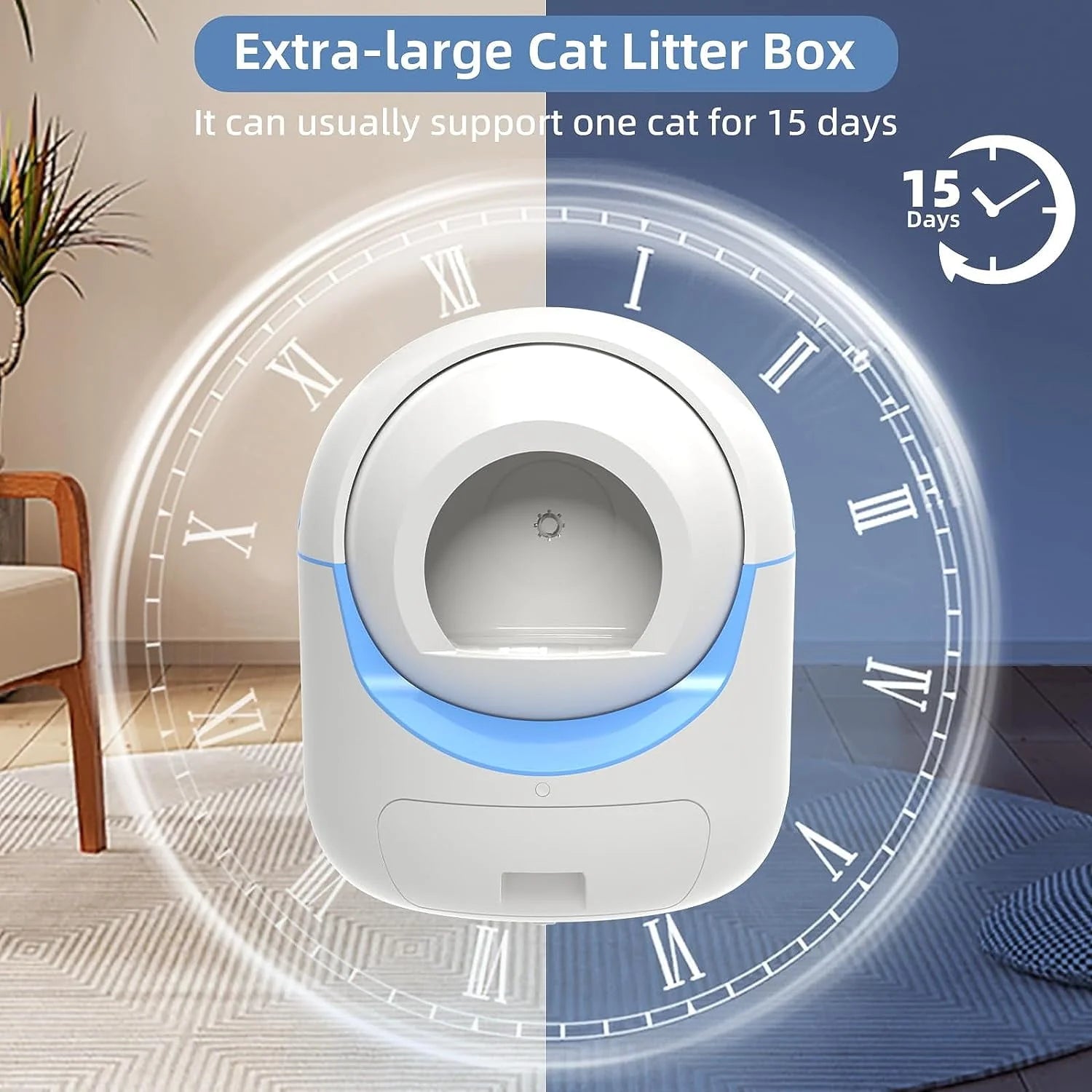 Self Cleaning Litter Box with WiFi APP Control for Multiple Cats P805