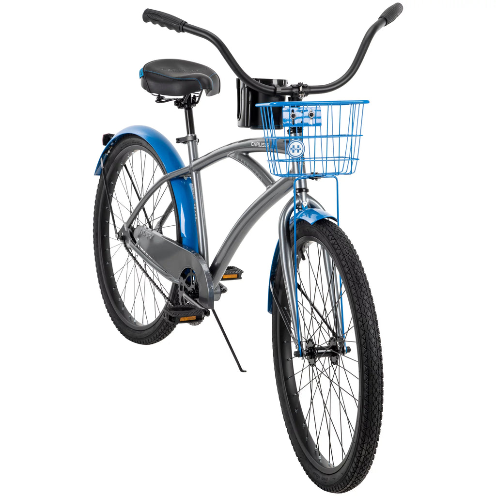 Huffy Carlisle 26-In. Cruiser Bicycle for Men, Gray and Blue R789