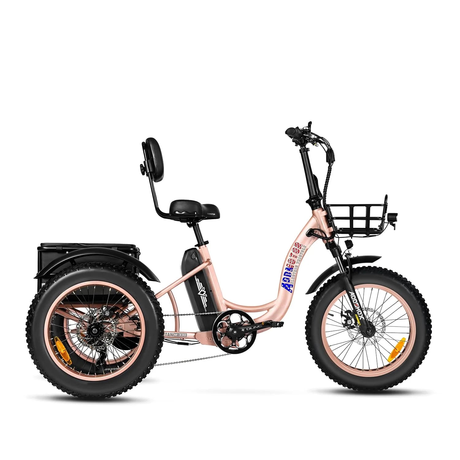 Addmotor M-330II Step-Thru Electric Trike for Adults, Fat Tire, 750W, Black F126087