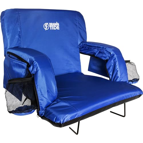 BRAWNTIDE Stadium Seat with Back Support, Cushion, Cup Holders J7745