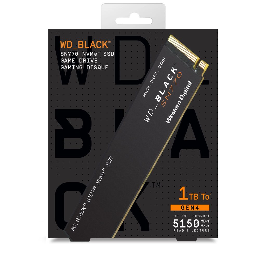 WD Black 1TB SN770 NVMe Internal Gaming SSD PCIe Gen4 M.2 2280 E181569