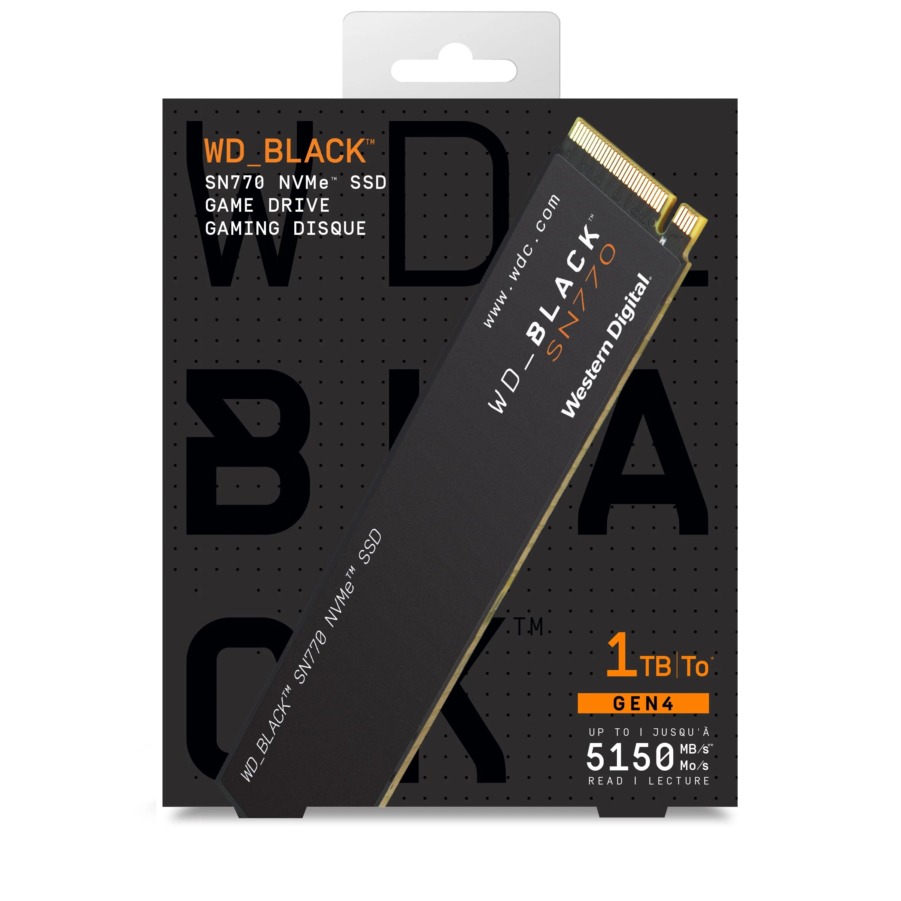 WD Black 1TB SN770 NVMe Internal Gaming SSD PCIe Gen4 M.2 2280 E181569