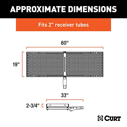 CURT 18100 Aluminum Tray Hitch Cargo Carrier, 500 lbs Capacity S59421