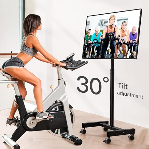 Perlegear Mobile TV Cart, Rolling TV Stand for 13-50 inch TVs, Height Adjustable, Holds 44lbs R956246