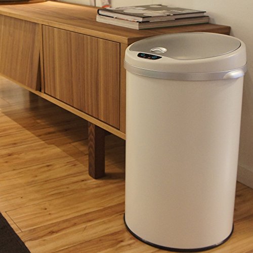 iTouchless 13 Gallon Stainless Steel Automatic Kitchen Trash Can with Lid and Odor Filter G12862