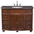 Home Decorators Collection Hampton Harbor 45 in. W x 22 in. D Bath Vanity in Sequoia with Granite Vanity Top in Black - Megean