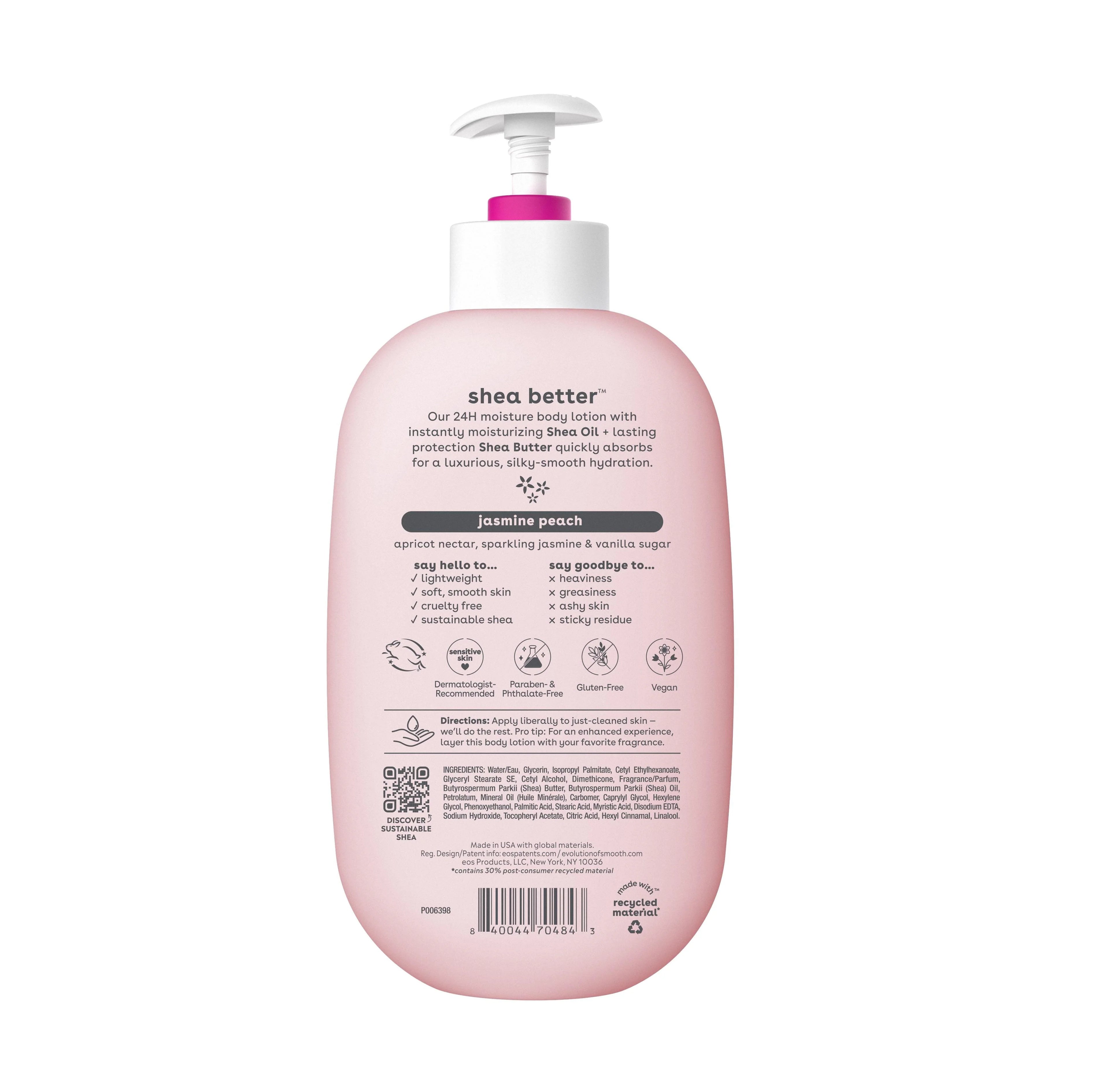 eos Shea Better Body Lotion Jasmine Peach, 16 fl oz B8677