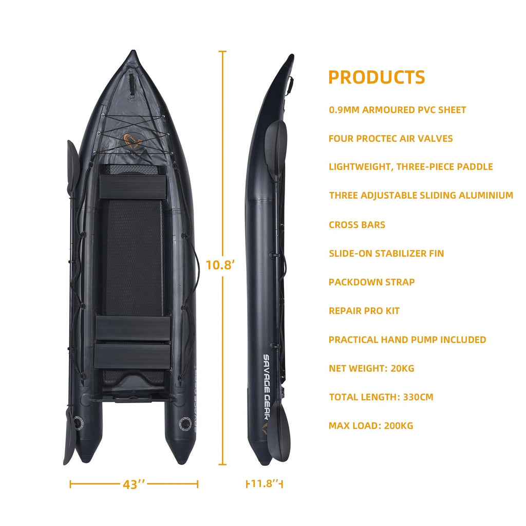 2 Person Inflatable Fishing Kayak with Pump, Paddle, and Repair Kit L2296