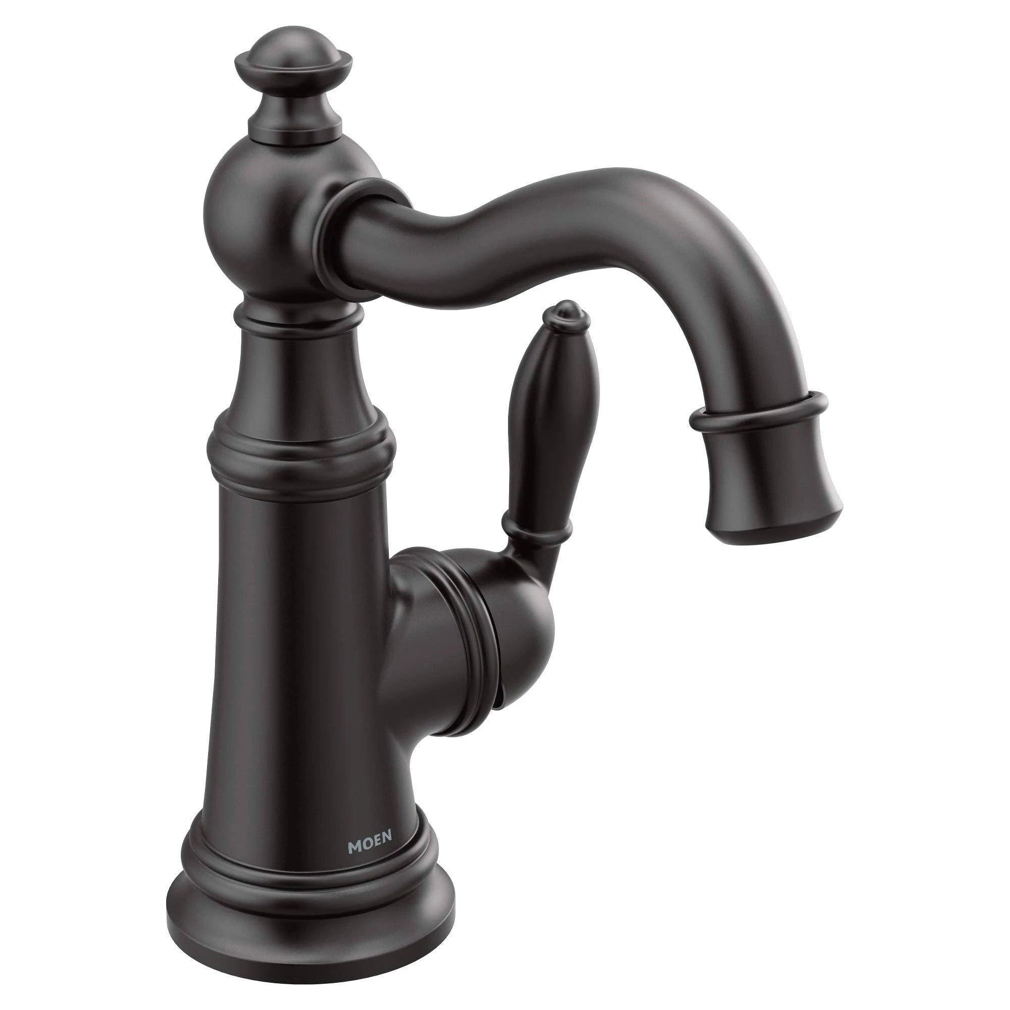 Moen S42107 Weymouth Single Handle Single Hole Bathroom Faucet - Matte Black - Megean