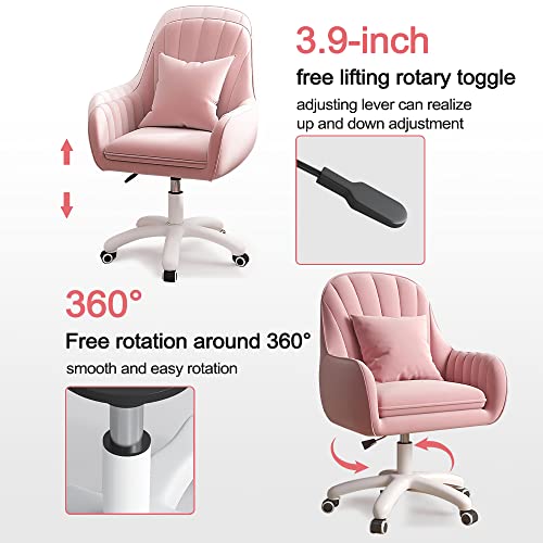 Mid-Back Upholstered Swivel Task Chair for Home Office N37900