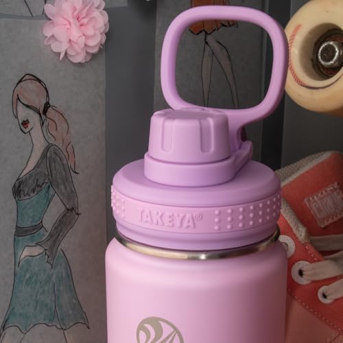 Takeya Actives Water Bottle with Spout Lid, 18 oz, Midnight Blue W579