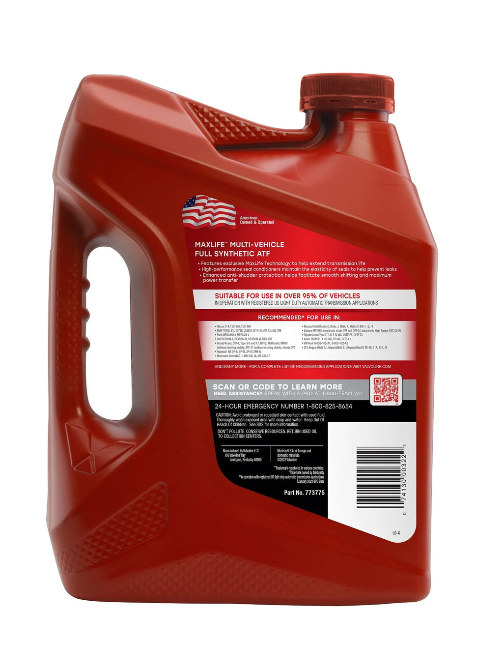 Valvoline MaxLife Multi-Vehicle Full Synthetic ATF 1 GA Y8748