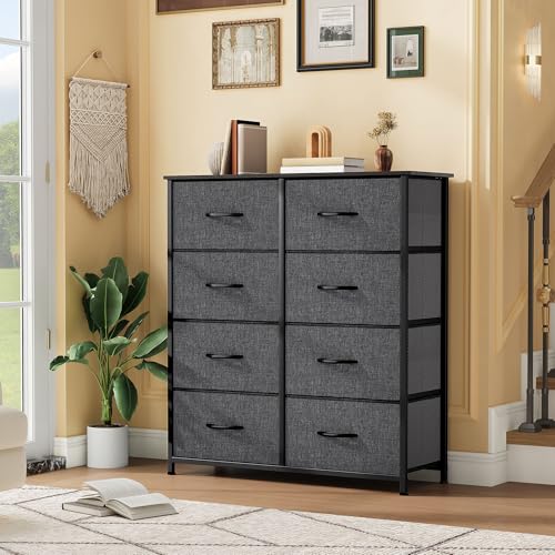 DWVO Fabric Dresser with 8 Drawers for Bedroom T929460
