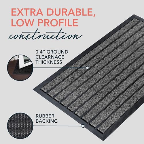 ubdyo Extra Durable Door Mat Non-Slip Outdoor Entrance 30" x 17" Bright Brown W5648