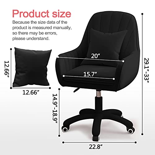 Mid-Back Upholstered Swivel Task Chair for Home Office N37900