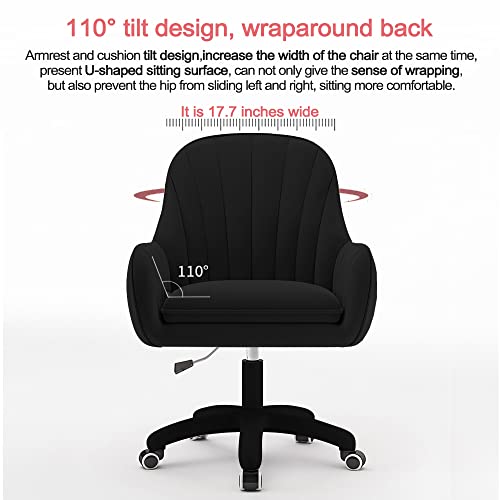 Mid-Back Upholstered Swivel Task Chair for Home Office N37900