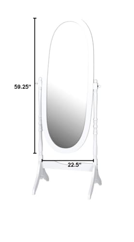 Roundhill Furniture Traditional Queen Anna Style Wood Floor Cheval Mirror L68887