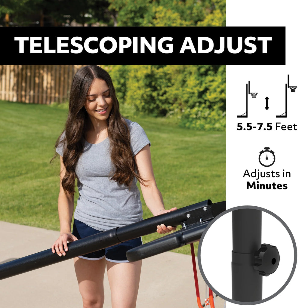 Lifetime Adjustable Portable Basketball Hoop, 44 inch HDPE Plastic Impact W285
