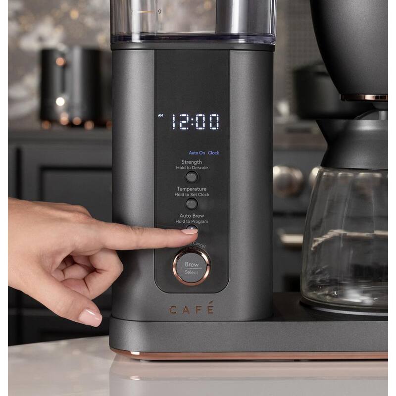 Matte Black 10-Cup Drip Coffee Maker with Glass Carafe L989269