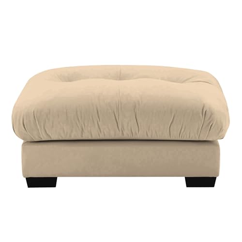 130" Modular Sectional Sofa with Movable Ottoman, Velvet Upholstered, Green Y4976
