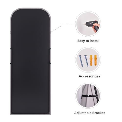 HARRITPURE 57"x20" Full Length Mirror with Aluminum Frame, Gold A38098