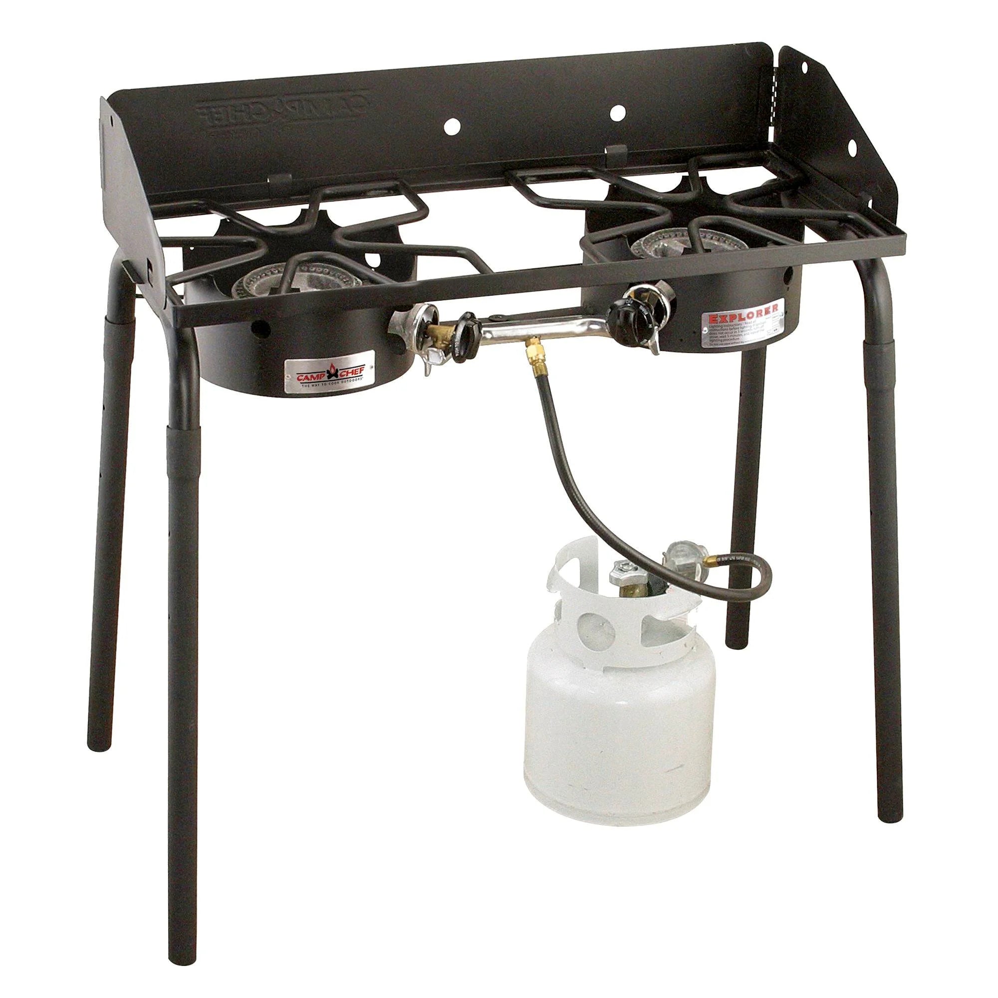 Camp Chef Explorer 30,000 BTU 2-Burner Propane Stove, Steel