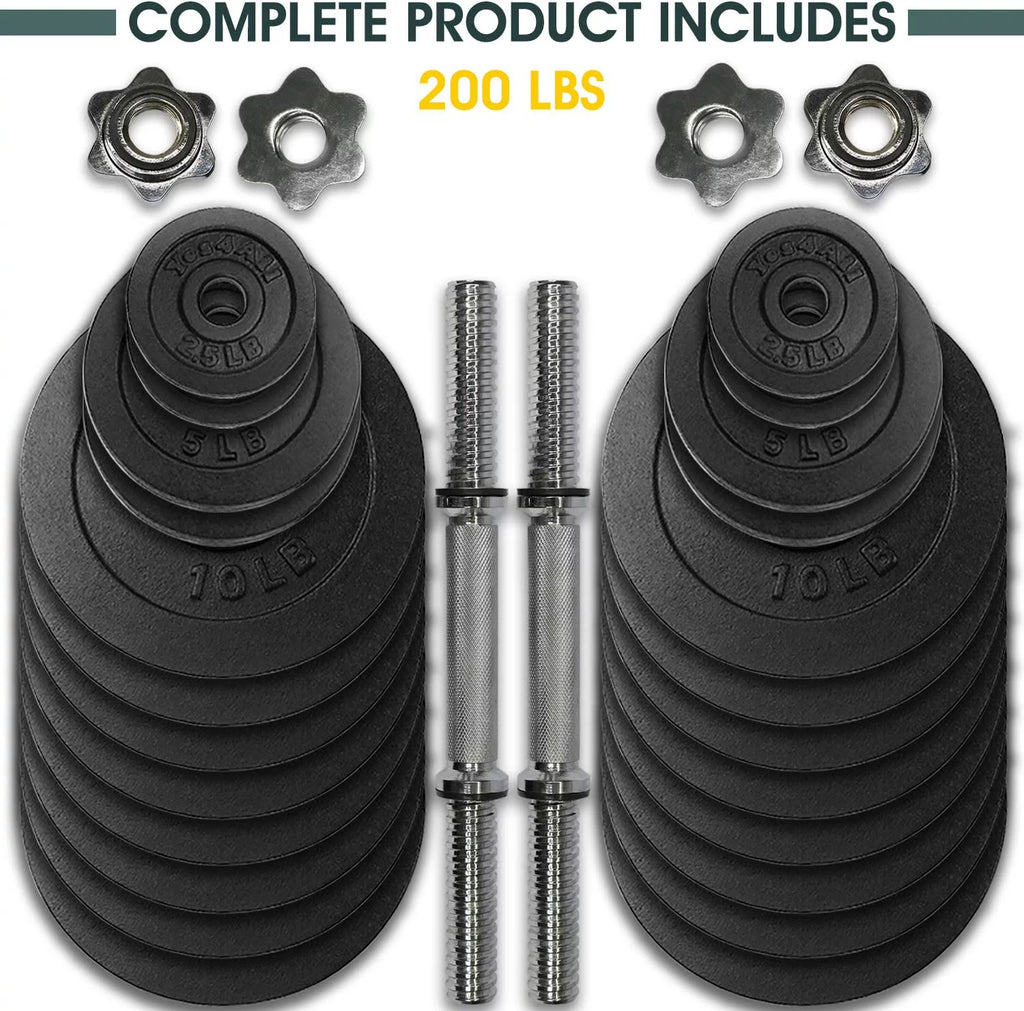 Yes4All 60 lbs Adjustable Dumbbell Set, Cast Iron Pair G3731