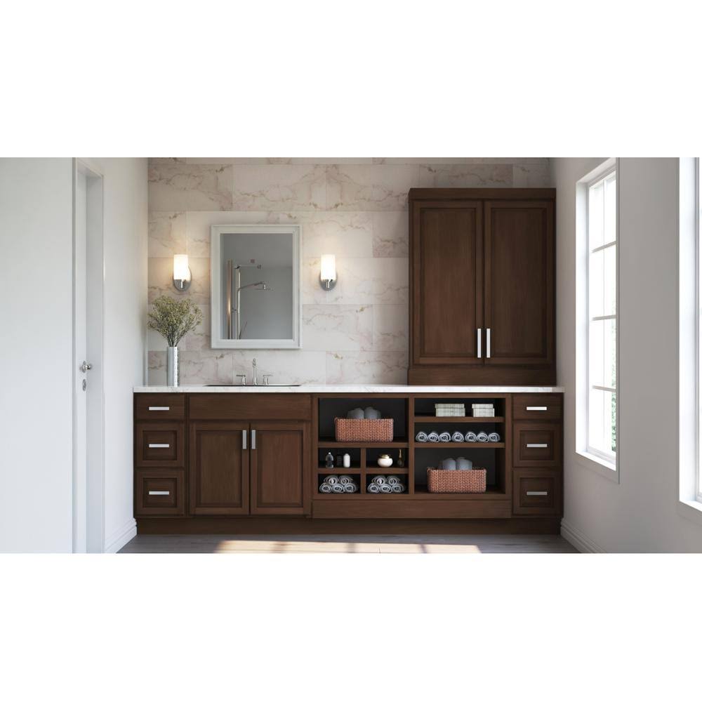 Hampton Assembled 36x30x12 in. Wall Kitchen Cabinet in Cognac R5985