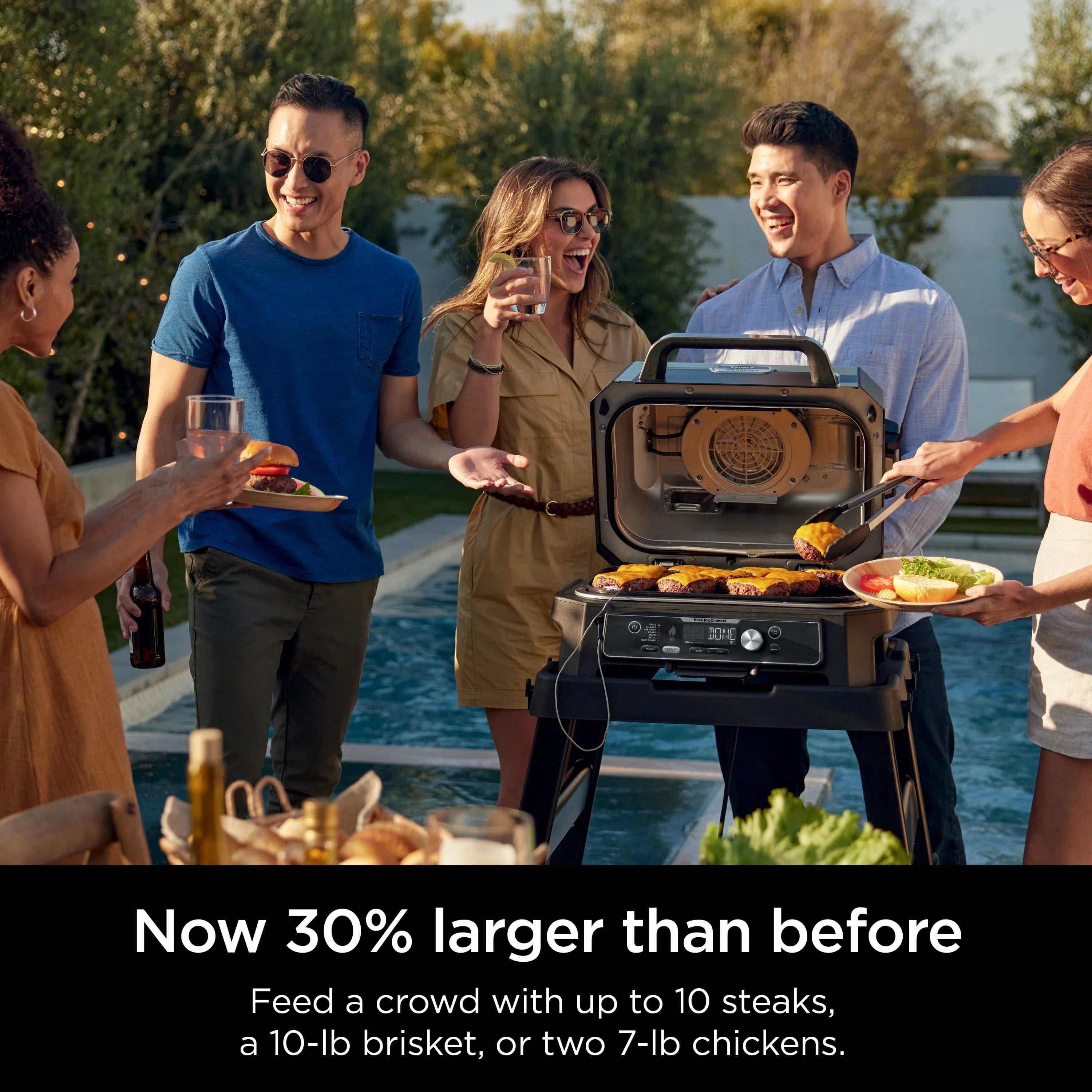 Ninja Woodfire ProConnect XL Outdoor 7-in-1 Grill & Smoker, App Enabled, OG900 A5992