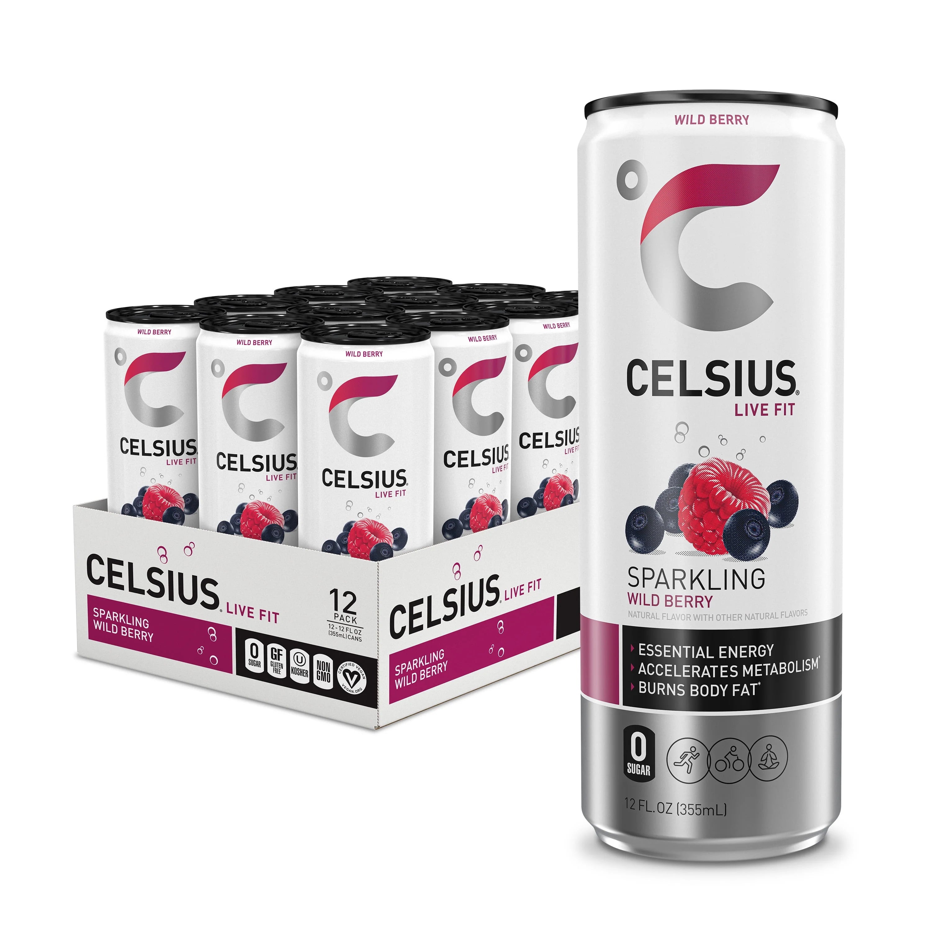 CELSIUS Sparkling Space Variety Pack, Functional Energy Drink, 12 fl oz, 12-Pack T823