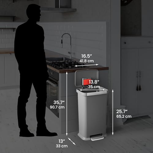 iTouchless 13 Gallon Sensor Trash Can 2.0 Stainless Steel W51921