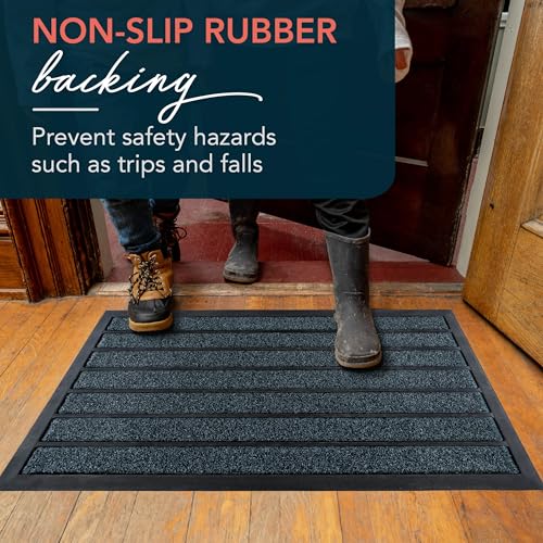 ubdyo Extra Durable Door Mat Non-Slip Outdoor Entrance 30" x 17" Bright Brown W5648