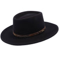 Stetson Kelso - Crushable Gambler Hat Black - Medium Wool Felt - Megean