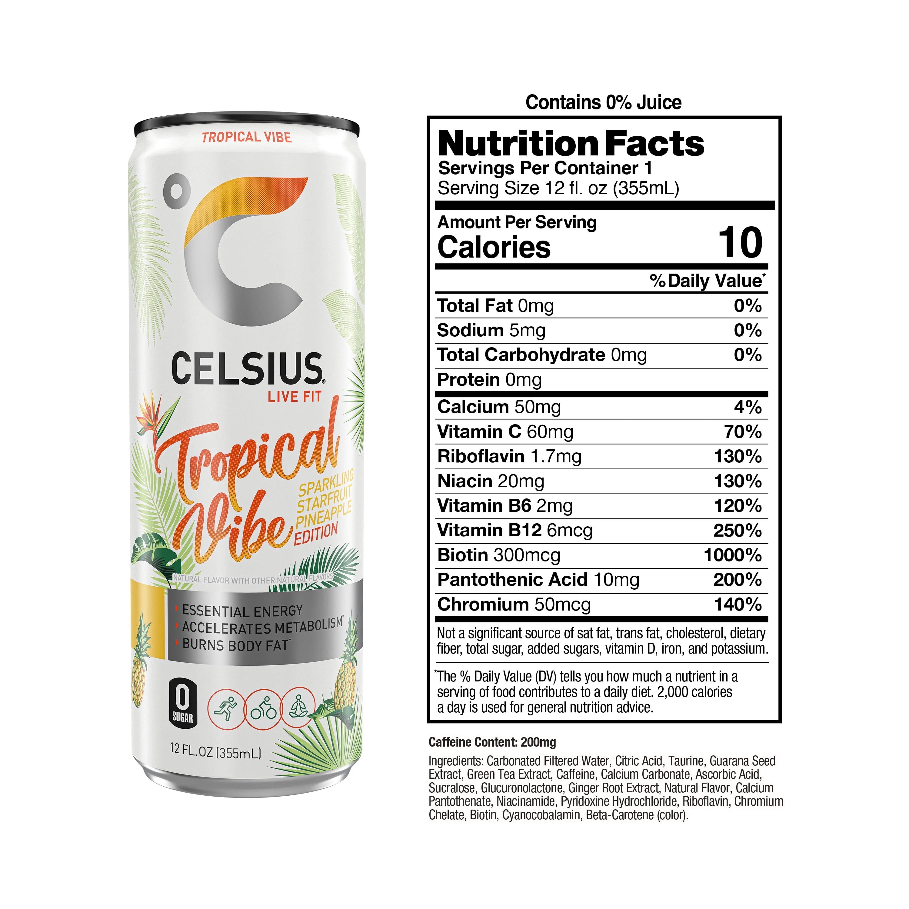 CELSIUS Sparkling Space Variety Pack, Functional Energy Drink, 12 fl oz, 12-Pack T823