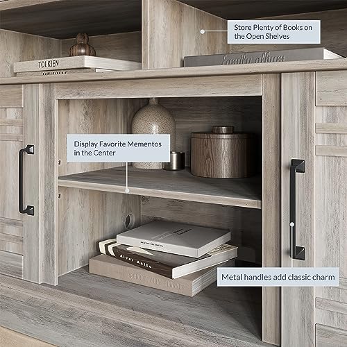 BELLEZE Norrell 48" Farmhouse Wood TV Stand for TVs up to 50 Inch, White R284